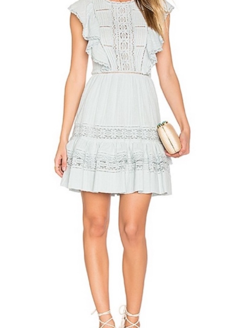 Rebecca Taylor blue ruffle dress